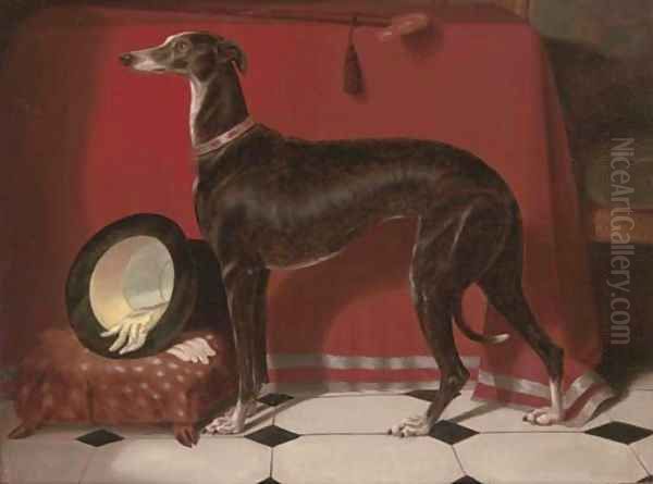 Eos, a favourite greyhound, the property of H.R.H. Prince Albert Oil Painting by Sir Edwin Henry Landseer