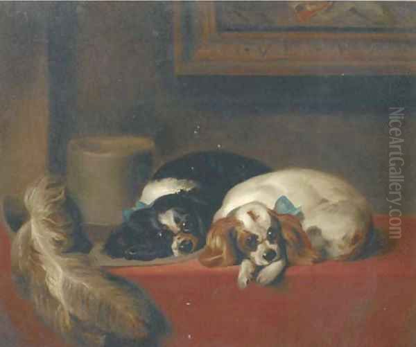 The cavalier's pets Oil Painting by Sir Edwin Henry Landseer