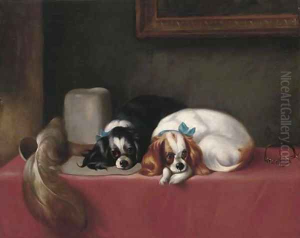 The cavalier's pets 3 Oil Painting by Sir Edwin Henry Landseer