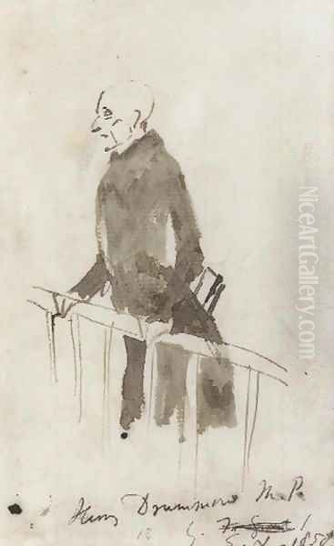 Study of Henry Drummond, M.P. Oil Painting by Sir Edwin Henry Landseer