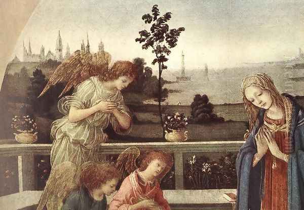 Adoration of the Child (detail) 1480-83 Oil Painting by Filippino Lippi