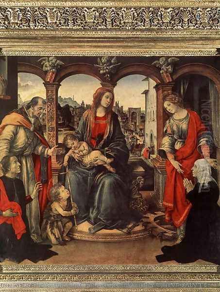 Madonna With Child And Saints Oil Painting by Filippino Lippi