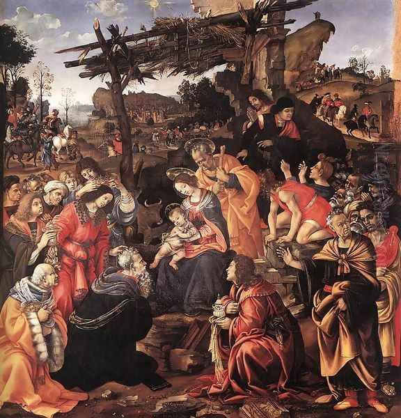 Adoration of the Magi Oil Painting by Filippino Lippi