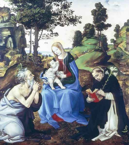 Holy Family Oil Painting by Filippino Lippi