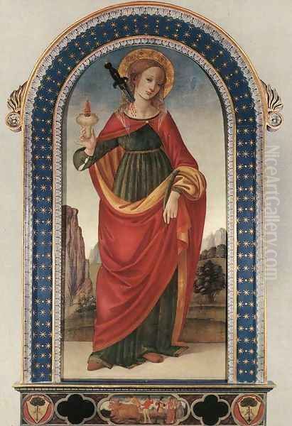 St Lucy Oil Painting by Filippino Lippi