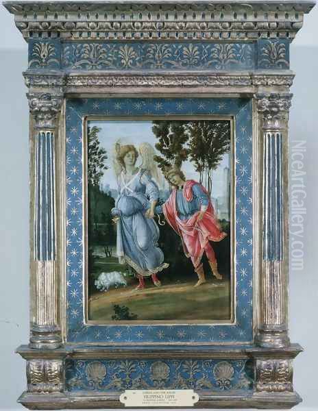 Tobias And The Angel Oil Painting by Filippino Lippi