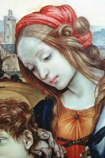 Holy Family [detail] Oil Painting by Filippino Lippi