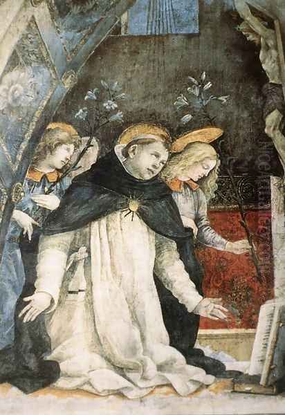 Scene from the Life of St Thomas Aquinas (detail-3) 1489-91 Oil Painting by Filippino Lippi