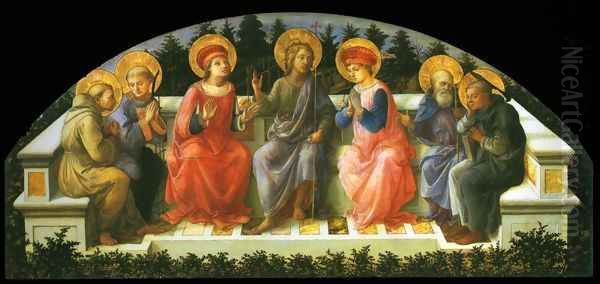 Seven Saints Oil Painting by Filippino Lippi