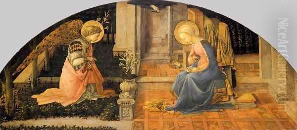 Annunciation Oil Painting by Filippino Lippi