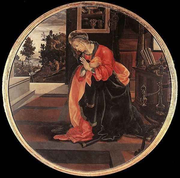 Virgin from the Annunciation Oil Painting by Filippino Lippi