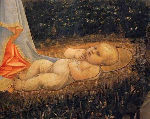 Adoration of the Child with Saints (detail) Oil Painting by Filippino Lippi