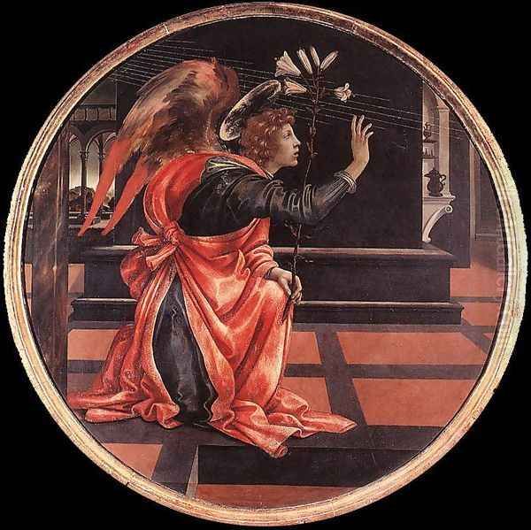 Gabriel from the Annunciation Oil Painting by Filippino Lippi