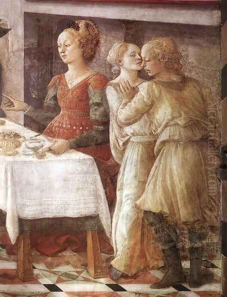 Herod's Banquet (detail) Oil Painting by Filippino Lippi