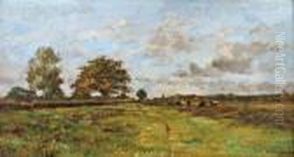 Paturage En Normandie Oil Painting by Pierre-Emmanuel Damoye