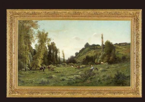 Vallee De La Forge Longny Oil Painting by Pierre-Emmanuel Damoye