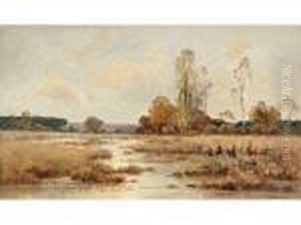 Paysage De Sologne Oil Painting by Pierre-Emmanuel Damoye