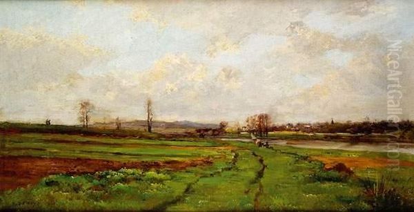 Paysage, Circa 1880 Oil Painting by Pierre-Emmanuel Damoye