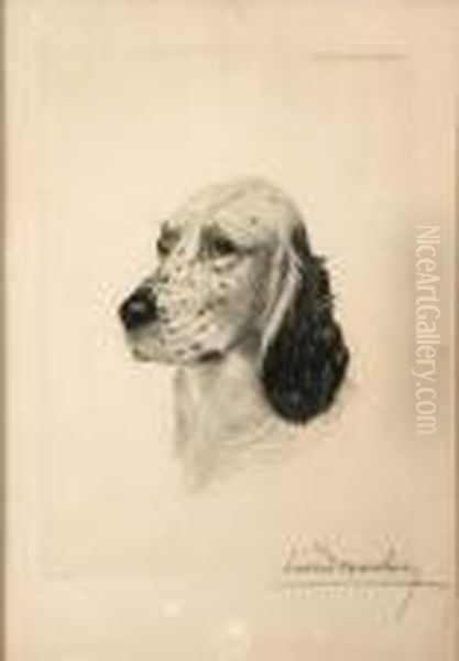 Tete De Setter Anglais Oil Painting by Leon Danchin