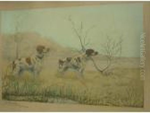 Chiens De Chasse Oil Painting by Leon Danchin