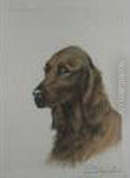 Setter Irlandais Oil Painting by Leon Danchin