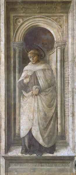 St Alberto of Trapani 2 Oil Painting by Filippino Lippi