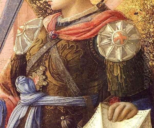 St Michael (detail) Oil Painting by Filippino Lippi