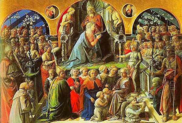 The Cornation of the Virgin Oil Painting by Filippino Lippi