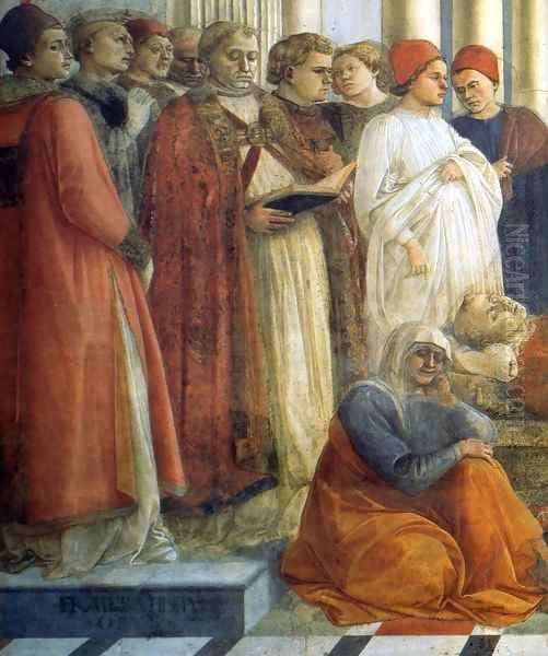 The Funeral of St Stephen (detail) 2 Oil Painting by Filippino Lippi