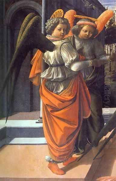 Annunciation (detail) 6 Oil Painting by Filippino Lippi