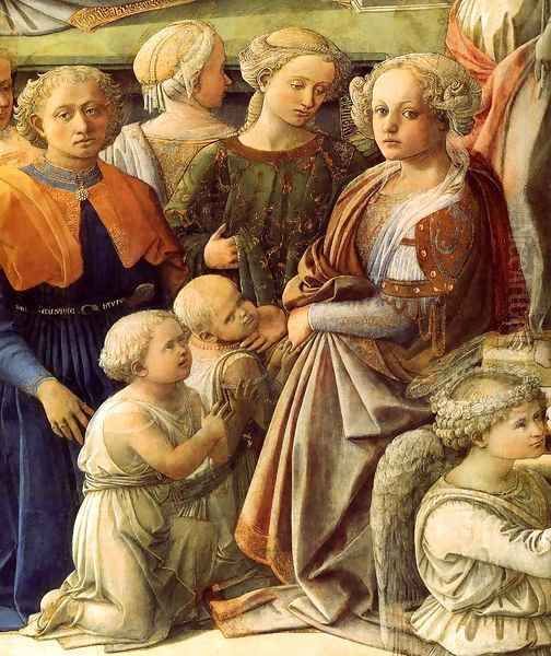 Coronation of the Virgin (detail) 3 Oil Painting by Filippino Lippi