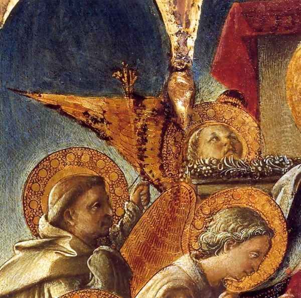 Madonna and Child Enthroned with Saints (detail) Oil Painting by Filippino Lippi