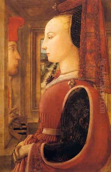 Portrait of a Man and a Woman Oil Painting by Filippino Lippi