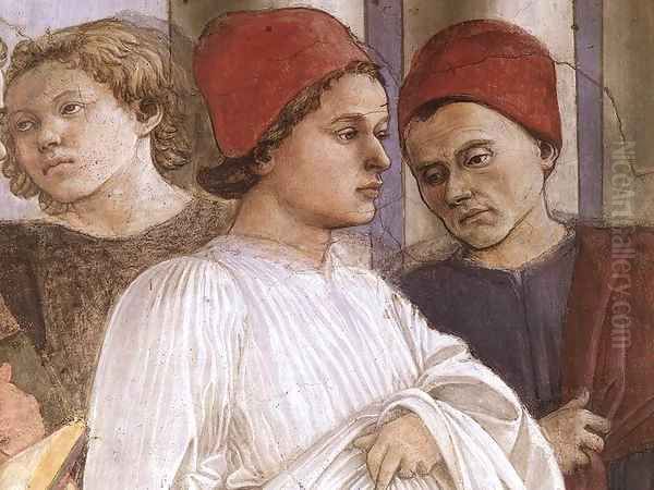 The Funeral of St Stephen (detail) 3 Oil Painting by Filippino Lippi