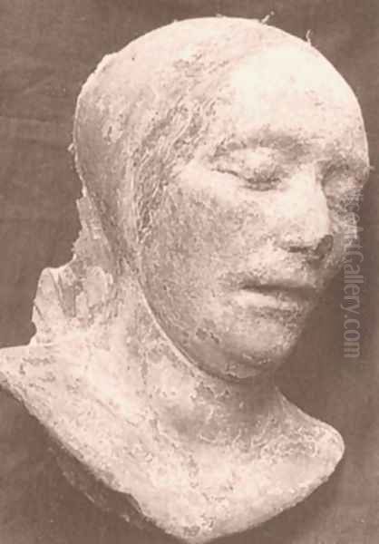 Death Mask Of A Woman (Battista Sforza?) Oil Painting by Francesco Laurana