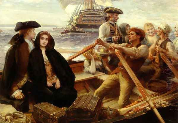 The Jolly Boat Oil Painting by Albert Lynch