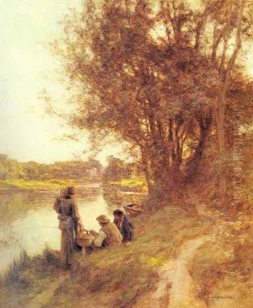 Les Pecheurs Oil Painting by Leon Augustin Lhermitte