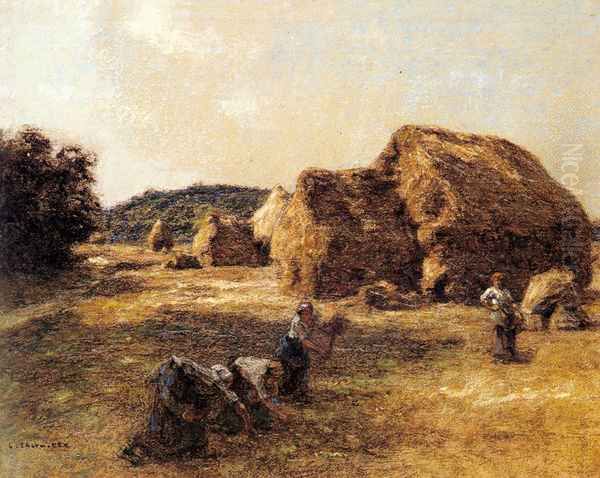 Les Glaneuses Oil Painting by Leon Augustin Lhermitte