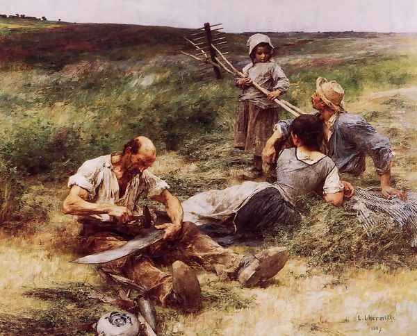 The Haymakers 2 Oil Painting by Leon Augustin Lhermitte