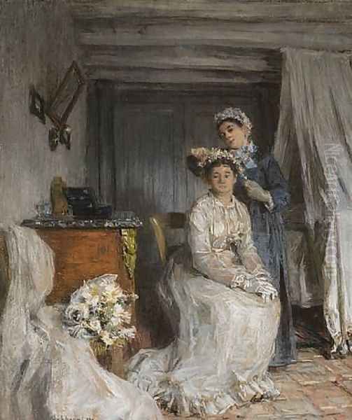 Le couronnement de la mariée Oil Painting by Leon Augustin Lhermitte