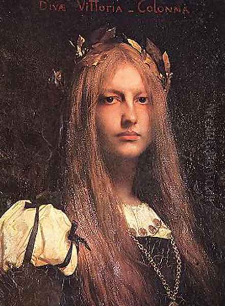 Diva Vittoria Colonna Oil Painting by Jules Joseph Lefebvre