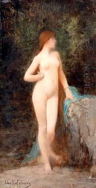 Chloe (study) Oil Painting by Jules Joseph Lefebvre