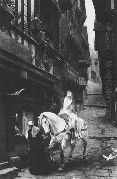 Lady Godiva Oil Painting by Jules Joseph Lefebvre