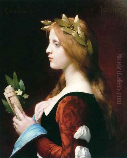 Clemence Isaure Oil Painting by Jules Joseph Lefebvre