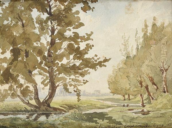 Paysage Oil Painting by Charles-Francois Daubigny