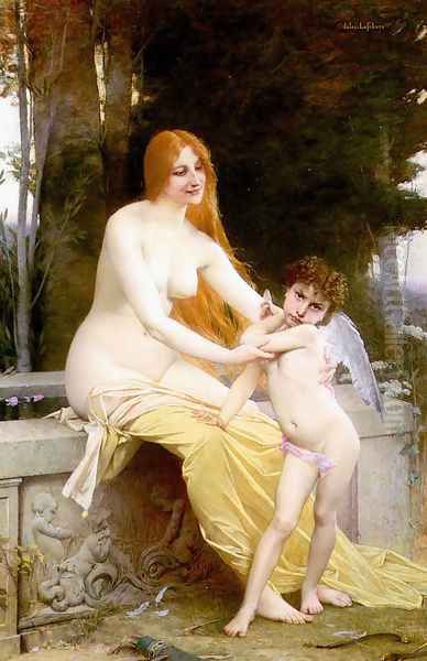 Lamour Blesse Oil Painting by Jules Joseph Lefebvre