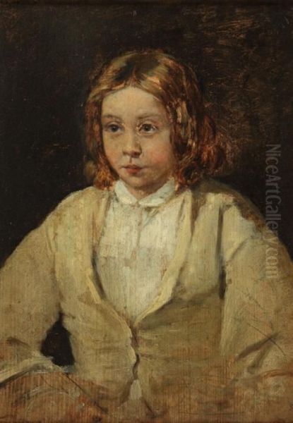 Portrait De Sophie Oil Painting by Charles-Francois Daubigny