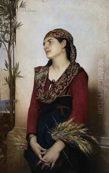 Mediterranean Beauty Oil Painting by Jules Joseph Lefebvre