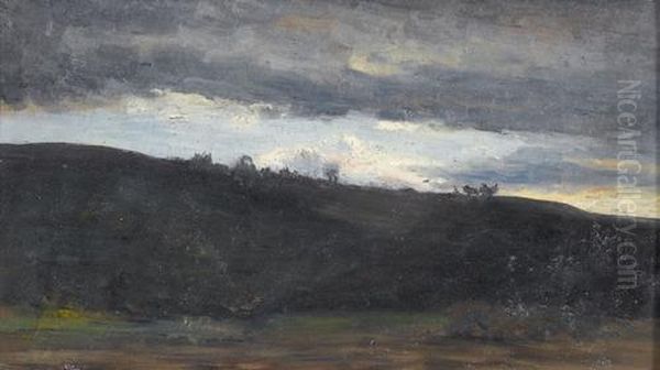 Landschaft Mit Aufziehendem Gewitter Oil Painting by Charles-Francois Daubigny