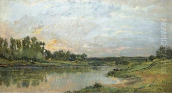 Bords De L'oise Oil Painting by Charles-Francois Daubigny